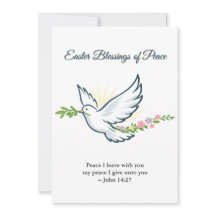 Custom Easter Dove Greeting Card with Olive Branch