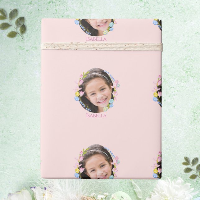 Custom Easter Wrapping Paper with Photo & Name (Custom Easter Wrapping Paper with Photo & Name)