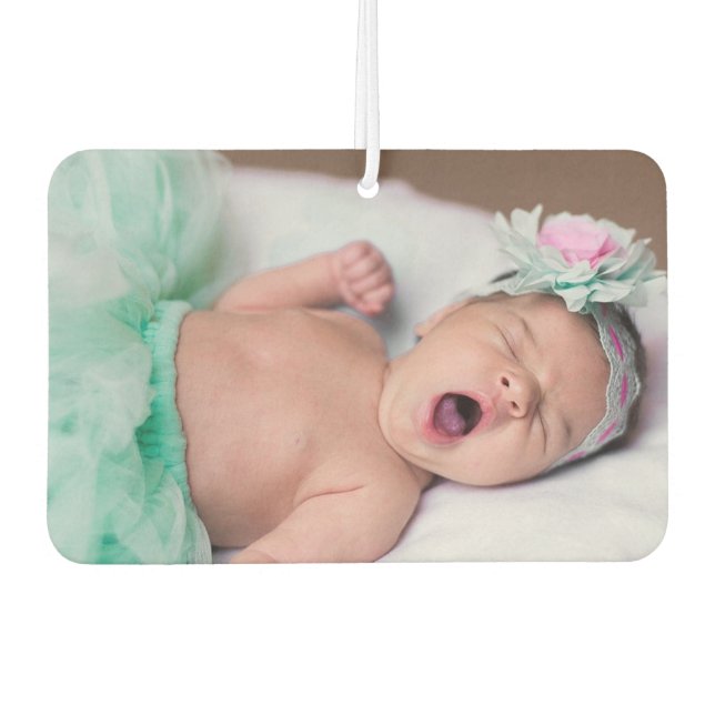 Custom Easy 2 Photo DIY Simple Template Auto Car Air Freshener (Front)