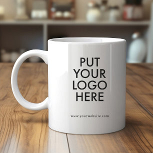 Custom, editable, branding coffee mug
