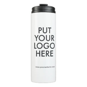 Custom, editable, branding thermal tumbler