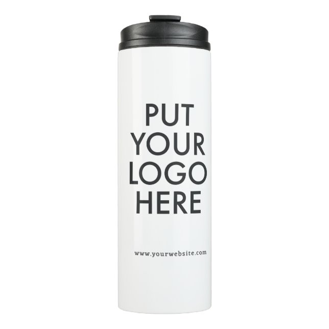 Custom, editable, branding thermal tumbler (Front)