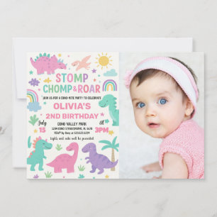 Custom Editable Dino Party Cards for Boys & Girls