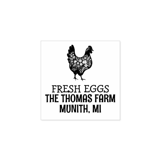 CUSTOM Egg Carton Chicken Lover Gift idea Rubber Stamp (Imprint)