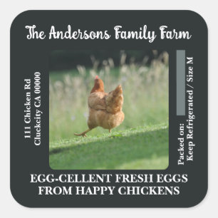 Custom Egg Carton Labels Chicken Photo Template