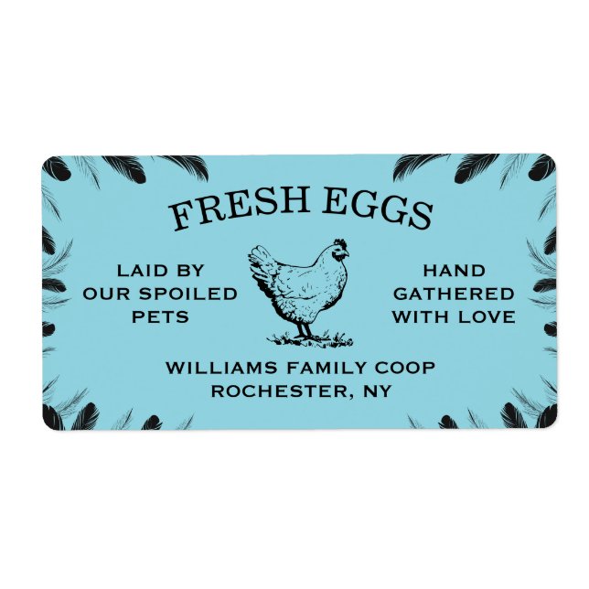Custom Egg Carton Labels for Your Farm or Backyard (Front)