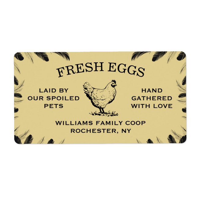 Custom Egg Carton Labels for Your Farm or Backyard (Front)