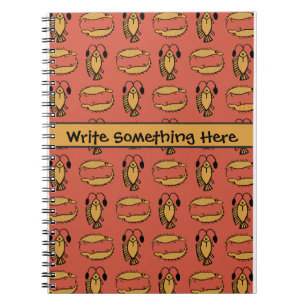 Custom Egyptian Red Yellow Crocodile Fish Tribal Notebook