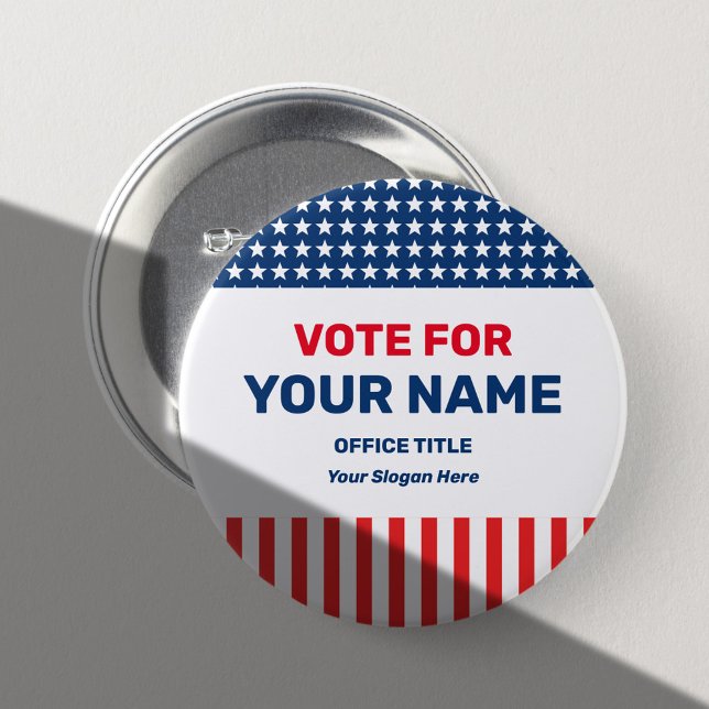 Custom Election Campaign Flag Button  (Creator Uploaded)