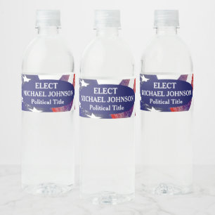 Custom Election Political Campaign Water Bottle Label