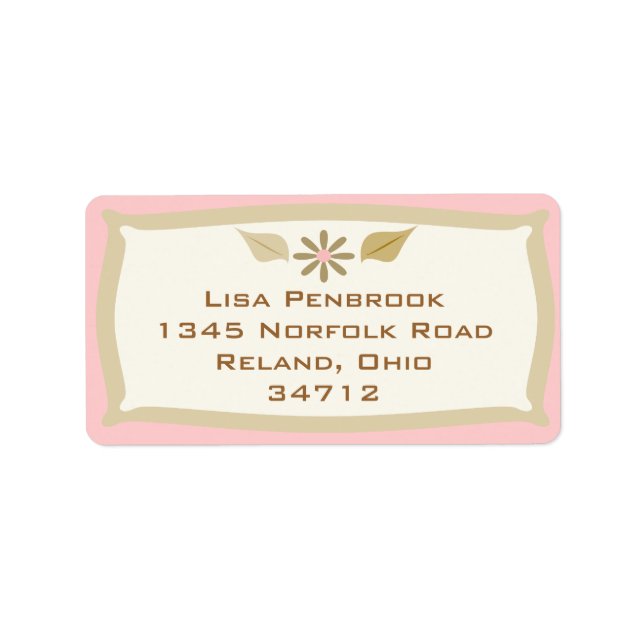 Custom Elegant Address Label (Front)