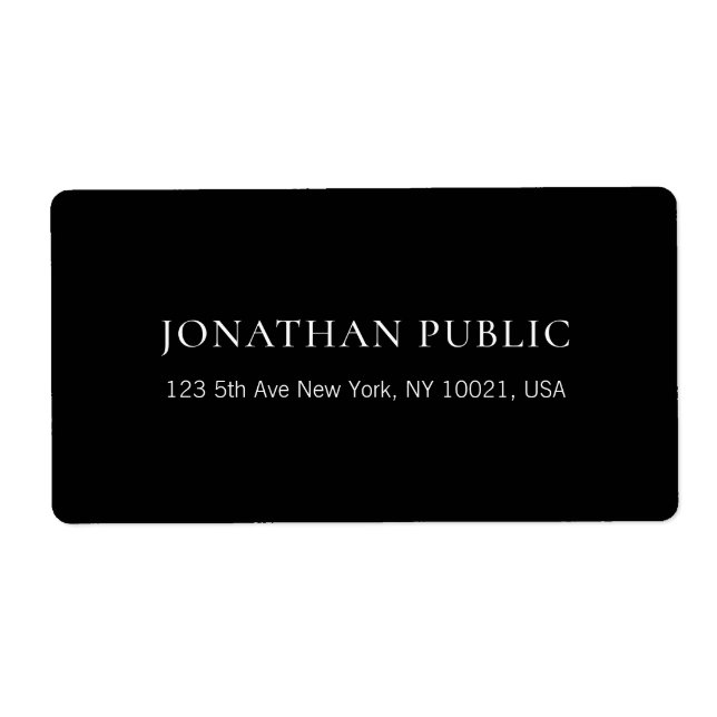 Custom Elegant Black And White Simple Template (Front)