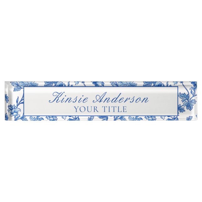 Custom Elegant Chinoiserie  Nameplate (Front)