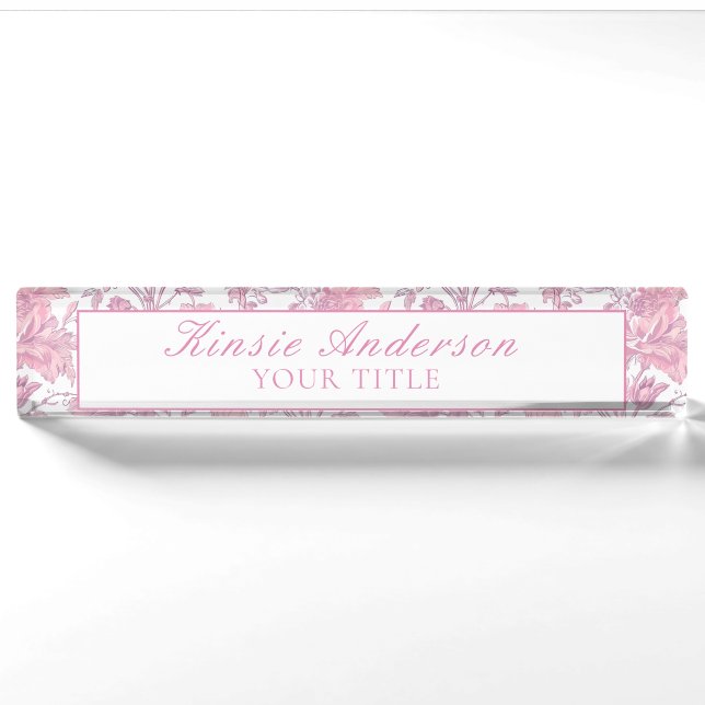 Custom Elegant Chinoiserie  Nameplate (Front)