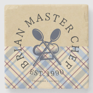 Custom elegant classic farmhouse artwork kraft  stone coaster