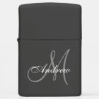 Custom Elegant Classic Script Grey Monogram Name