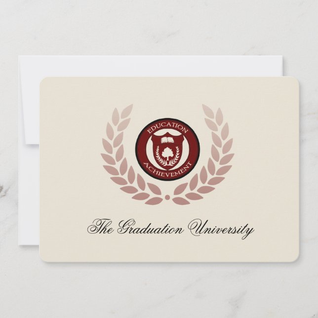 Custom Elegant College Graduation Announcements (Front)