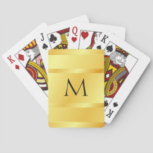 Custom Elegant Faux Gold Metallic Look Template Playing Cards