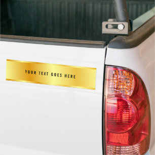 Custom Elegant Faux Gold Modern Glamourous Templat Bumper Sticker