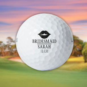 Custom Elegant Fun Bridesmaid Wedding Golf Balls