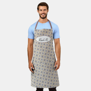 Custom Elegant Geometric Print Apron