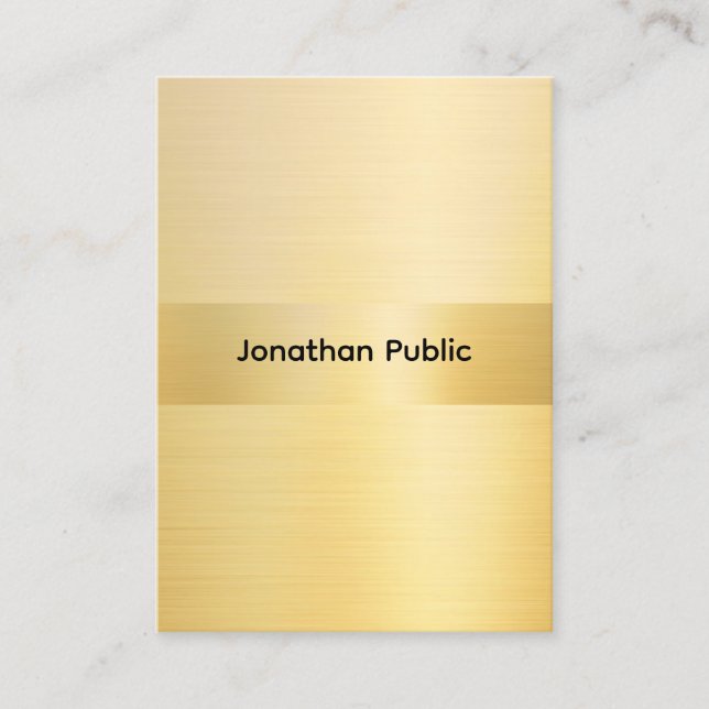Custom Elegant Gold Look Template Professional Business Card (Front)