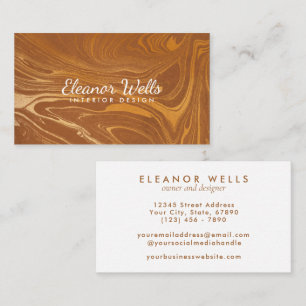 Custom Elegant Gold Marble Creative Professional Business Card