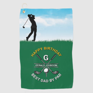 Custom Elegant Golf Monogram Party Design Towel