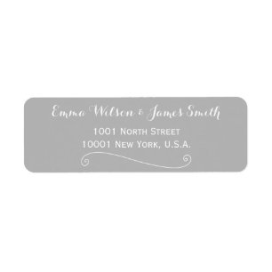 Custom Elegant Grey Personalised Address Labels