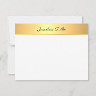 Custom Elegant Handwritten Script Text Gold Look Card