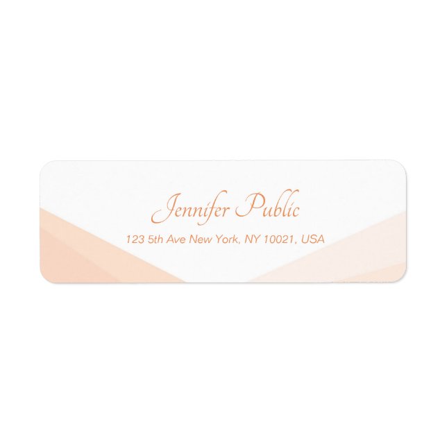 Custom Elegant Handwritten Text Return Address Label (Front)