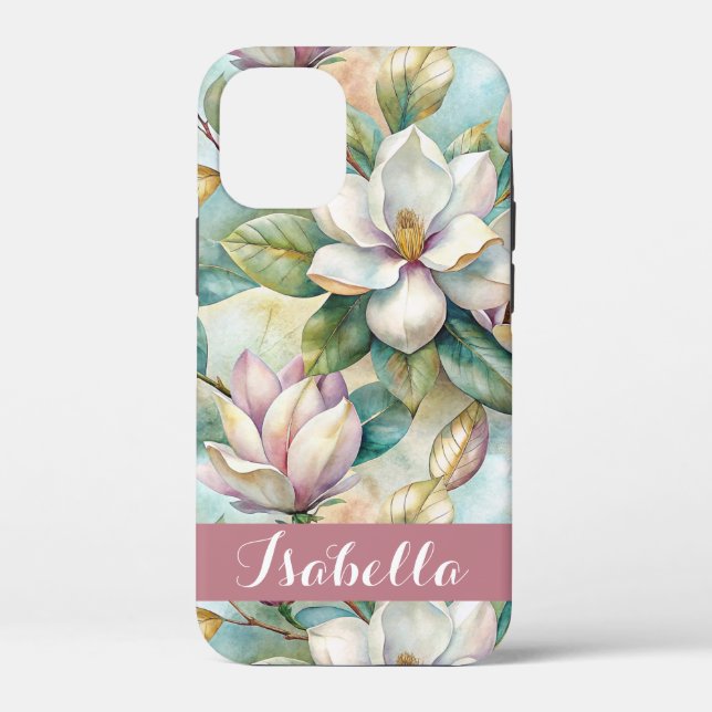 Custom Elegant Magnolias Case-Mate iPhone Case (Back)