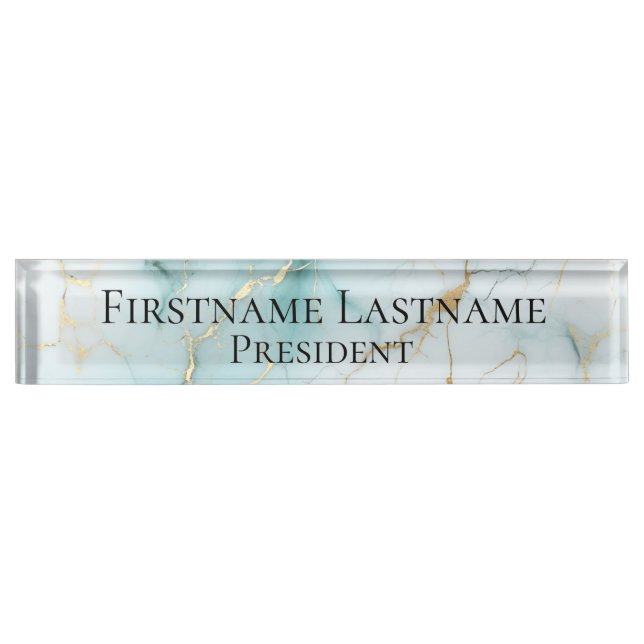 Custom Elegant Marble President  Nameplate (Front)