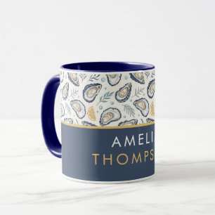 Custom Elegant Marine Oysters Mug