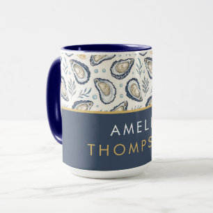 Custom Elegant Marine Oysters Mug