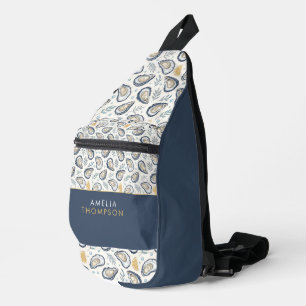 Custom Elegant Marine Oysters Sling Bag