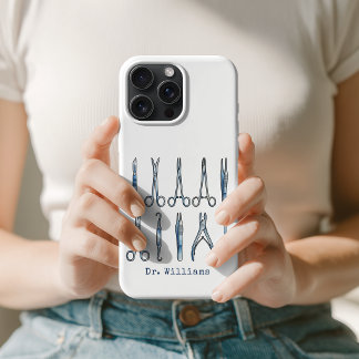 Custom Elegant MD DO PhD Doctor Graduation Medical iPhone 15 Pro Case