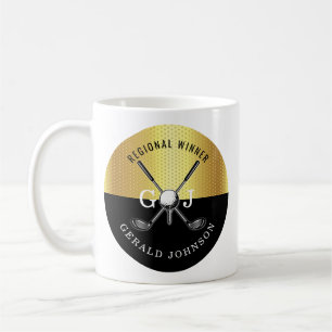 Custom Elegant Minimalist Golf Monogram Design Coffee Mug
