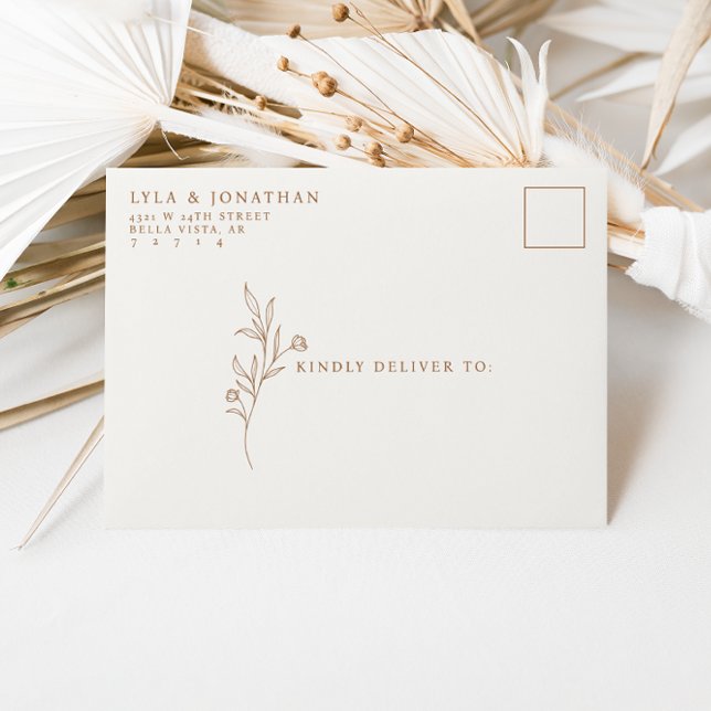 Custom Elegant Minimalist Ivory & Rust Wedding Envelope (Creator Uploaded)