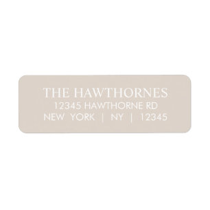 Custom Elegant Minimalist Return Address Label