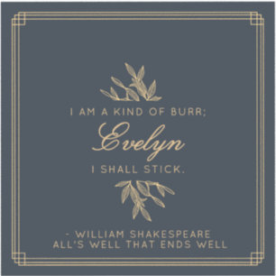 Custom Elegant Minimalist Witty Quote Navy Gold