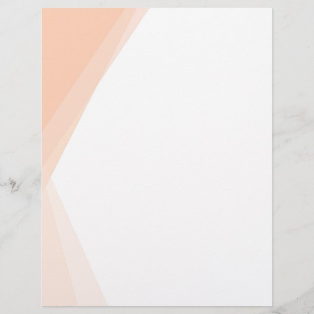Custom Elegant Modern Apricot White Colour Blank Letterhead (Front)