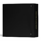 Custom Elegant Modern Black Gold Script Recipe