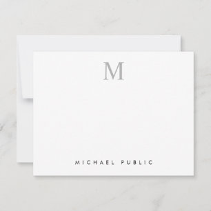 Custom Elegant Modern Initial Monogram Simple Card