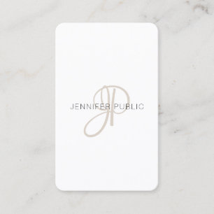 Custom Elegant Modern Monogram Design Template Business Card