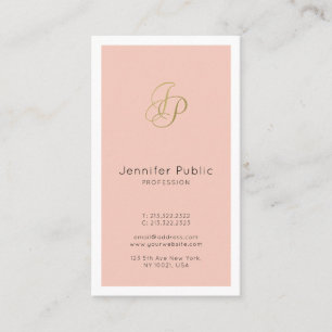 Custom Elegant Modern Monogram Stylish Template Business Card