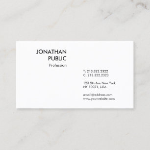 Custom Elegant Modern Professional Simple Template Business Card
