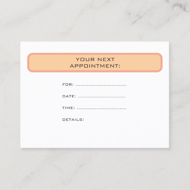 Custom Elegant Modern Simple Appointment Reminder Card (Front)