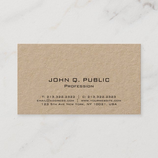 Custom Elegant Modern Template Upload Your Logo to Business Card (Front)