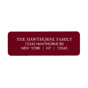 Custom Elegant Modern Typography Return Address Label
